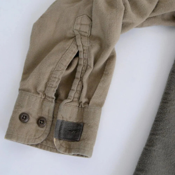 Cabela's Green & Tan Button Up with Fleece Liner & Hoodie Shirt – Large –  Reg - Picture 9 of 13